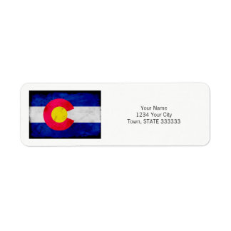 Grunge Patriottische Colorado Staat Vlag Etiket