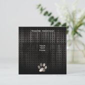 Grunge Paw Print Kaart (Staand voorkant)