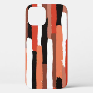 Grunge penseelstreken geometrisch naadloos patroon iPhone 12 hoesje