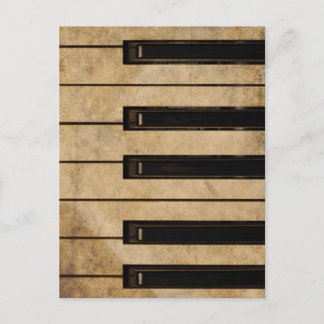 Grunge piano briefkaart