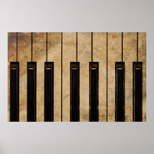 Grunge  piano poster (Voorkant)