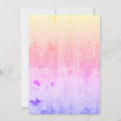 Grunge Pink Photo Anniversaire Invitation (Dos)