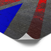 Grunge pop art affiche du drapeau du Royaume-Uni (Coin)