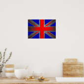Grunge pop kunst Verenigd Koninkrijk vlag poster (Keuken)