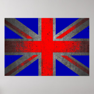 Grunge pop kunst Verenigd Koninkrijk vlag poster