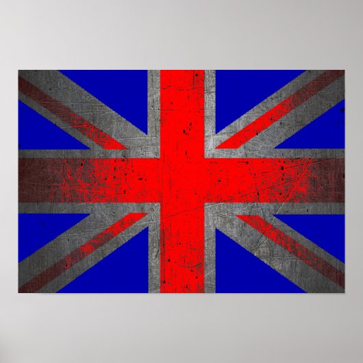 Grunge pop kunst Verenigd Koninkrijk vlag poster (Voorkant)