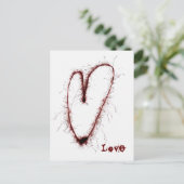 Grunge Punk Love Heart Carte Postale (Debout devant)