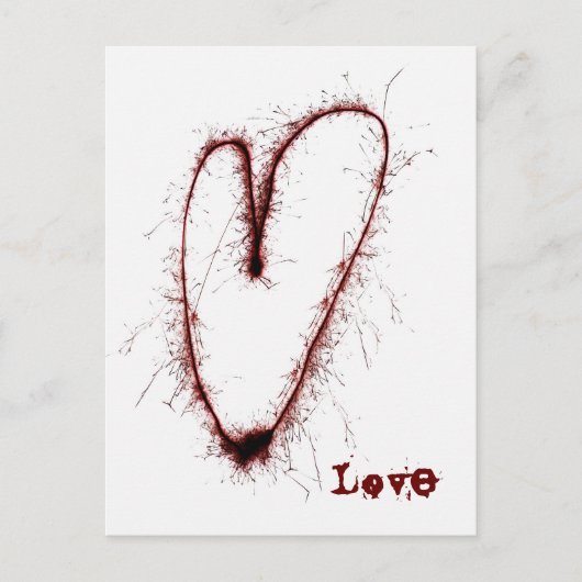 Grunge Punk Love Heart Carte Postale (Devant)