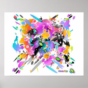 GRUNGE PUNK SPATDER KUNST POSTER