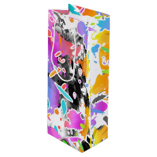 GRUNGE PUNK SPLATTER WIJN CADEAUTAS