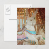 Grunge Rabbit Merry-Go-Round Feestdagenkaart (Voorkant / Achterkant)