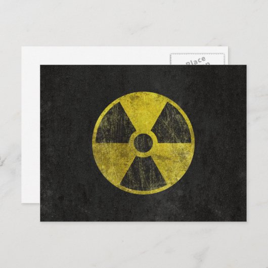 Grunge Radioactive Symbool Briefkaart (Voorkant / Achterkant)