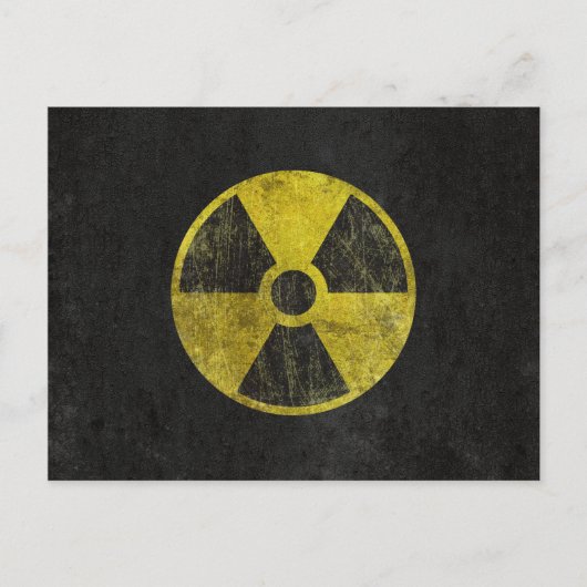 Grunge Radioactive Symbool Briefkaart (Voorkant)