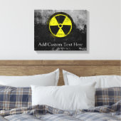 Grunge Radioactive Symbool Canvas Afdruk (Insitu (Slaapkamer))