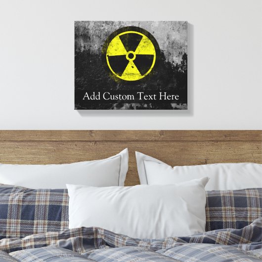 Grunge Radioactive Symbool Canvas Afdruk (Insitu (Slaapkamer))