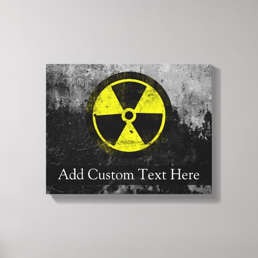 Grunge Radioactive Symbool Canvas Afdruk (Voorkant)