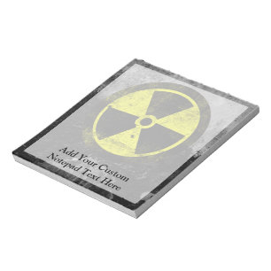 Grunge Radioactive Symbool Notitieblok
