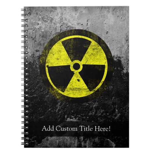 Grunge Radioactive Symbool Notitieboek (Voorkant)