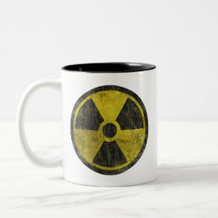 Grunge Radioactive Symbool Tweekleurige Koffiemok