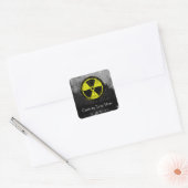 Grunge Radioactive Symbool Vierkante Sticker (Envelop)