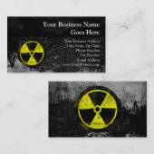 Grunge Radioactive Symbool Visitekaartje (Voorkant / Achterkant)