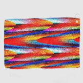Grunge Rainbow Golfhanddoek (Horizontaal)