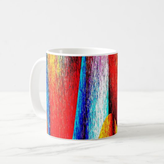 Grunge Rainbow Koffiemok (Voorkant links)
