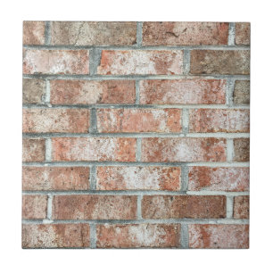 Grunge Red Brick Wall Brown Bricks Background Tan Tegeltje