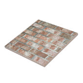 Grunge Red Brick Wall Brown Bricks Background Tan Tegeltje (Zijkant)