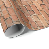 Grunge Red Brick Wrapping Paper Cadeaupapier (Rol Hoek)