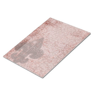 Grunge Red Fluer De Lis Goth Bloc-notes juridique