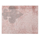 Grunge Red Fluer De Lis Goth Bloc-notes juridique (Devant)