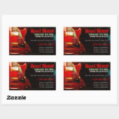 Grunge Red Guitar Music Band Promotion Sticker (Feuille)