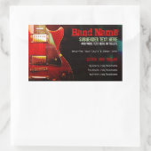 Grunge Red Guitar Music Band Promotion Sticker (Sac)
