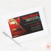 Grunge Red Guitar Music Band Promotion Sticker (Enveloppe)