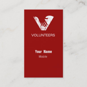 Grunge Red Volunteers Visitekaartje