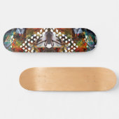  Grunge Retro Abstract MultiColored Skateboard (Horizontaal)