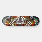  Grunge Retro Abstract MultiColored Skateboard (Horizontaal)