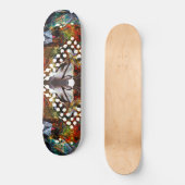  Grunge Retro Abstract MultiColored Skateboard (Voorkant)
