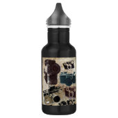 Grunge Retro Camera's Patroon Waterfles (Links)
