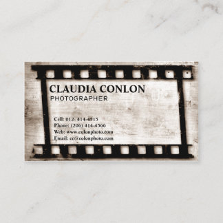 Grunge Retro Filmmaker/Regisseur Visitekaartje