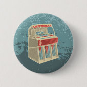 Grunge Retro Jukebox Ronde Button 5,7 Cm (Voorkant)