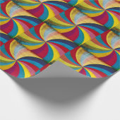 Grunge retro papier, kleurrijke wervelachtergrond. cadeaupapier (Hoek)