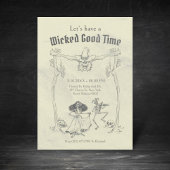 Grunge Retro Zwart Halloween Feest Kaart