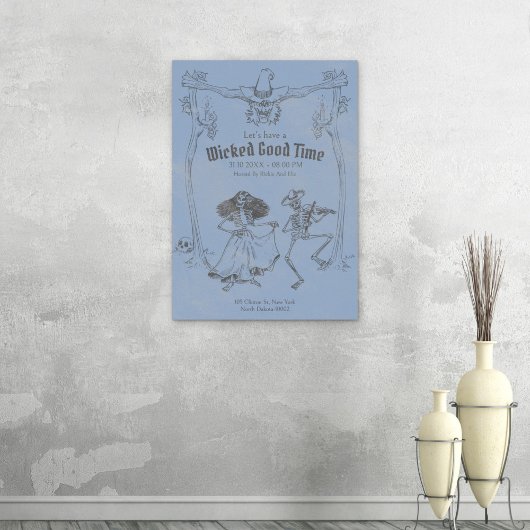 Grunge Retro Zwart Halloween Feest Poster