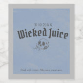 Grunge Retro Zwart Halloween Feest Wijn Etiket (Enkel label)