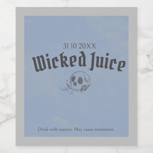 Grunge Retro Zwart Halloween Feest Wijn Etiket (Enkel label)