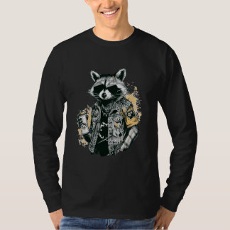 Grunge Rock Afval Panda Vintage Punk Wasbeer T-shirt