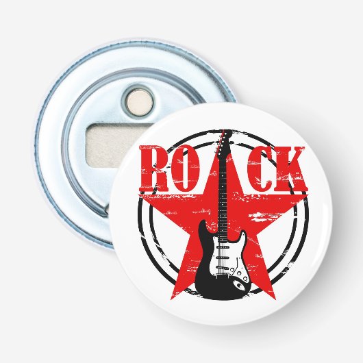 Grunge rock button flesopener (Voorkant)