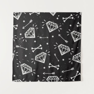 Grunge rock: diamanten, botten. wandkleed
